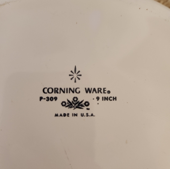 Corning Ware Cornflower Blue Pie Serving Plates Set Of 2 9" - Picture 4 of 4
